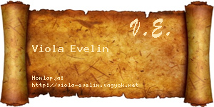 Viola Evelin névjegykártya